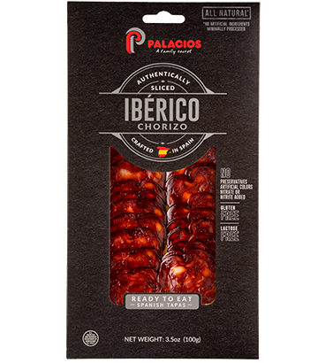 Wholesale Palacios Iberico Chorizo Pre-sliced .- Bulk