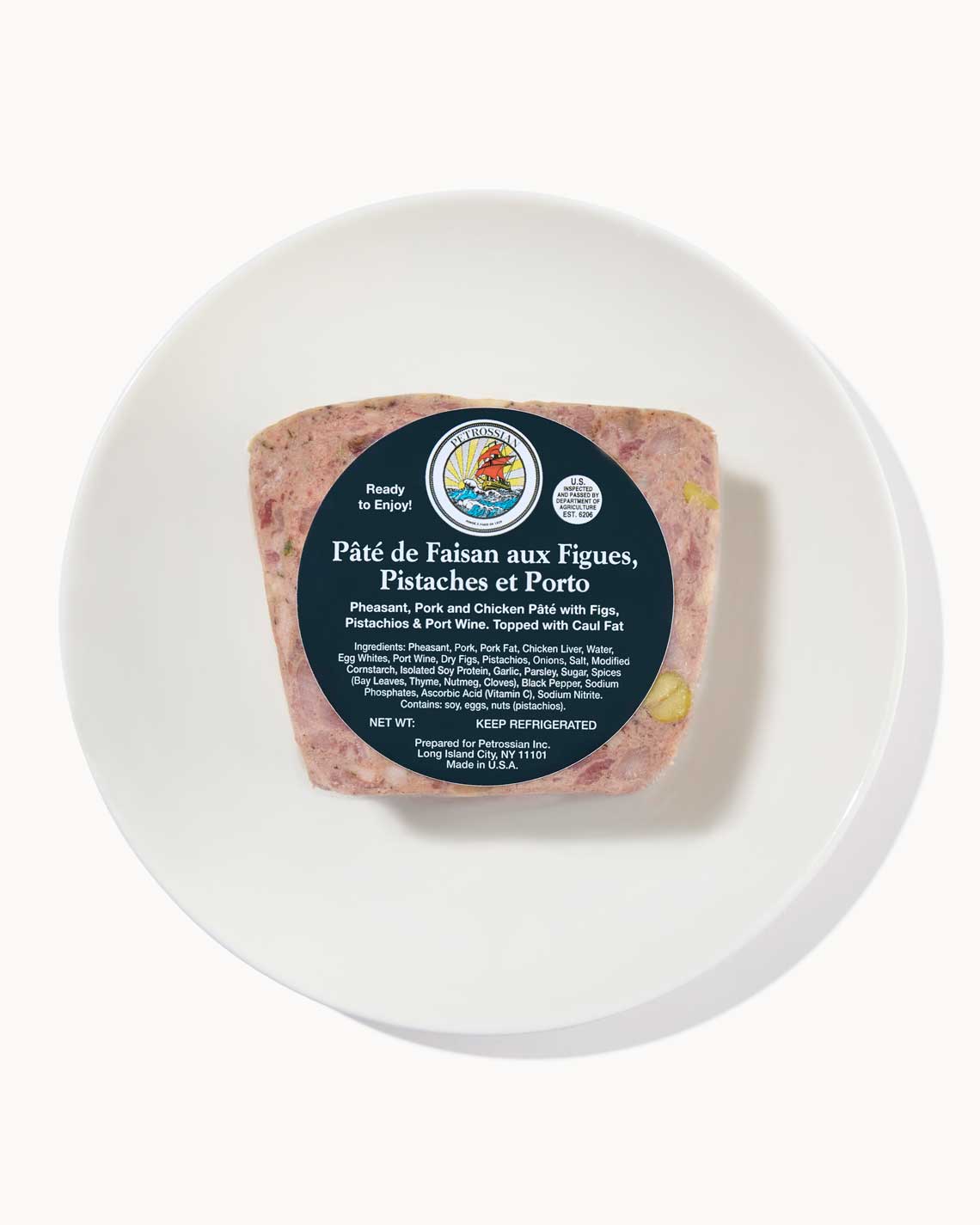 Wholesale Fabrique Delices Pheasant Pate with Pistachios - 3.5 LB Special Order- Bulk