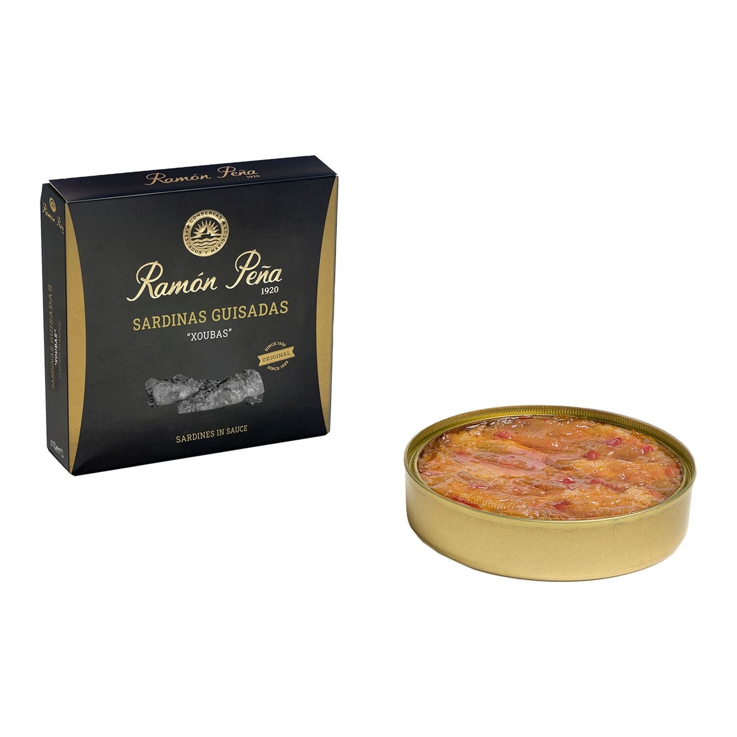Wholesale Ramon Pena Gold Sardines in olive oil smoked 10/15 ()- Bulk