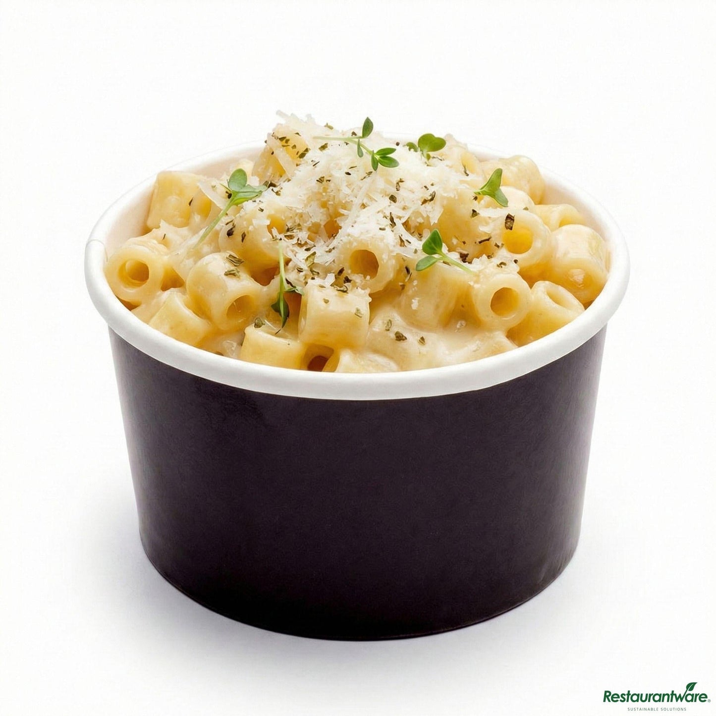 Wholesale Restaurantware Coppetta 3 Oz Round Black Paper to Go Cup - 3" X 3" X 1 3/4"- Bulk