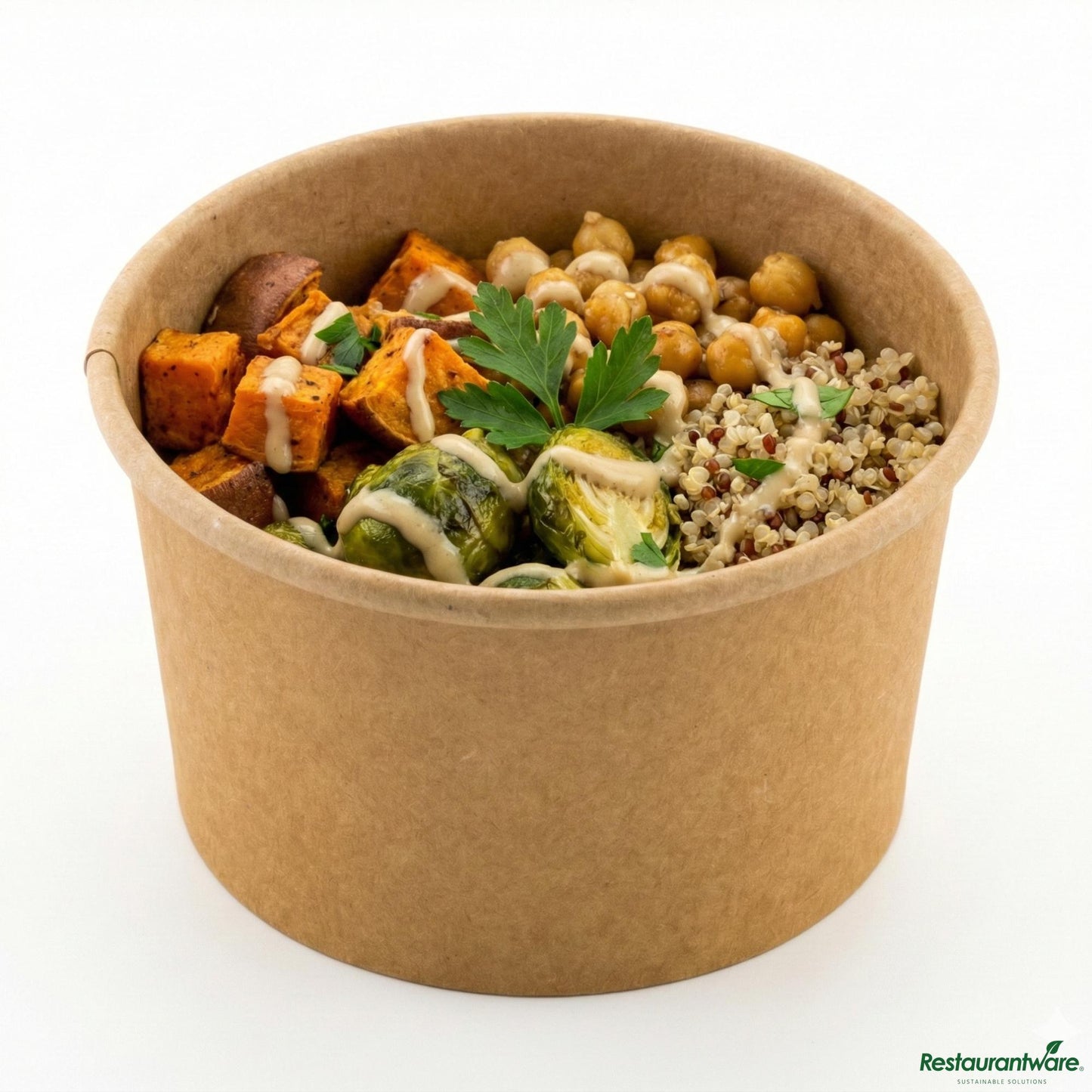 Wholesale Restaurantware 8 Oz Round Kraft Paper to Go Cup - 3.7" X 3.7" X 2.2"- Bulk