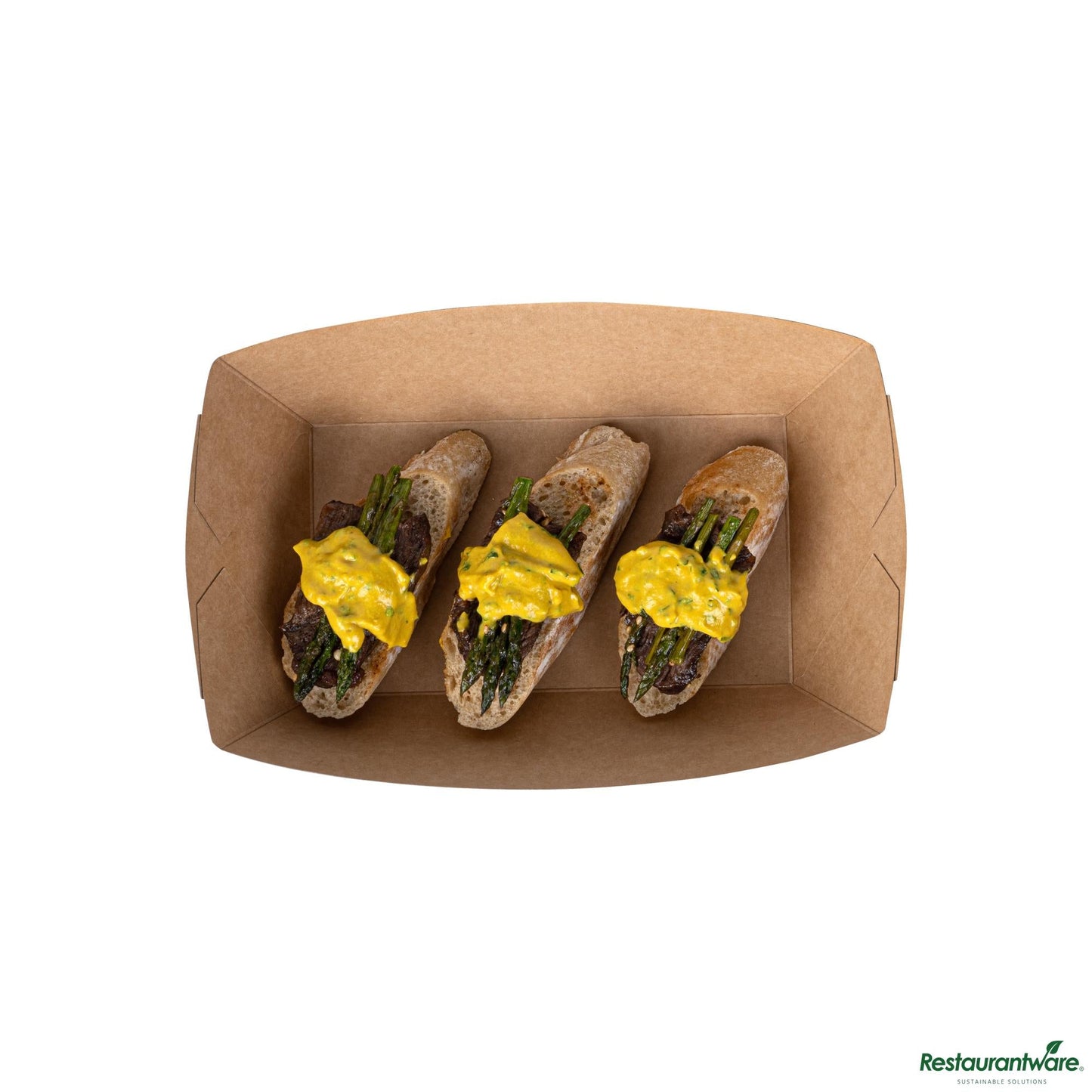 Restaurantware Bio Tek 2 Lb Camouflage Paper #200 Boat - 6 1/2" X 3 3/4" X 2 1/4"