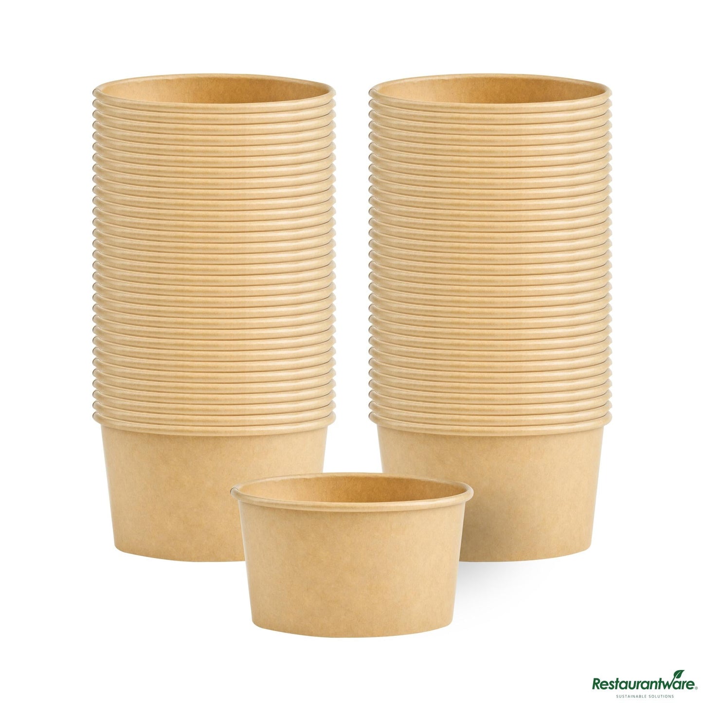 Wholesale Restaurantware 6 Oz Oval Kraft Paper to Go Cup - 3.9" X 3" X 2.1"- Bulk