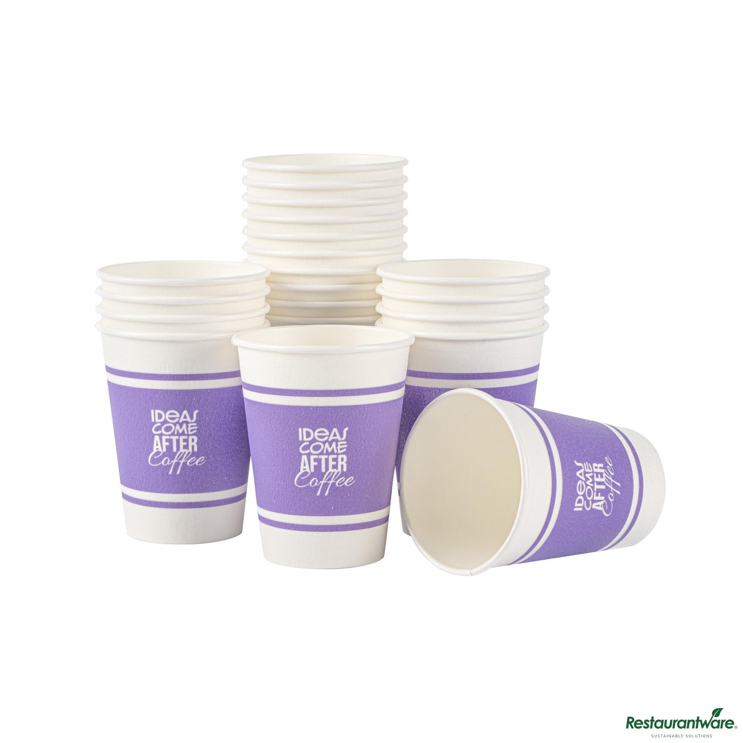 Wholesale Restaurantware 12 Oz Purple Paper Insulated Hot Cup - 2.3" X 2.3" X 4.3"- Bulk