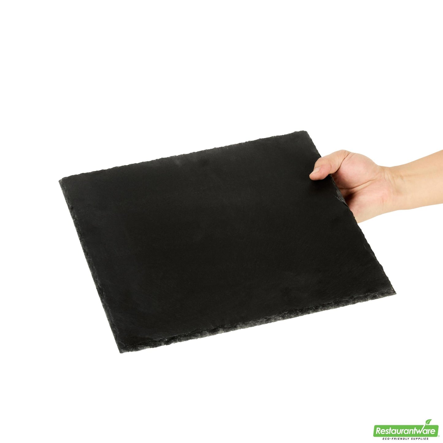Wholesale Restaurantware Stone Tek Square Black Slate Serving Tray - 12" X 12" - 4 Count Box - 12" X 12" X 0.2"- Bulk