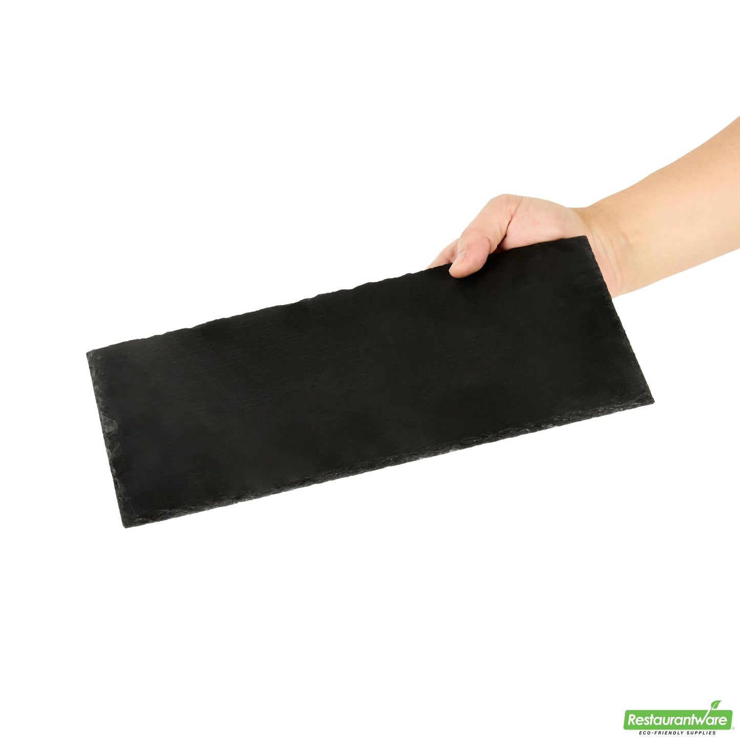 Wholesale Restaurantware Rectangle Black Slate Serving Tray - 11.8" X 5.9" X 0.2"- Bulk