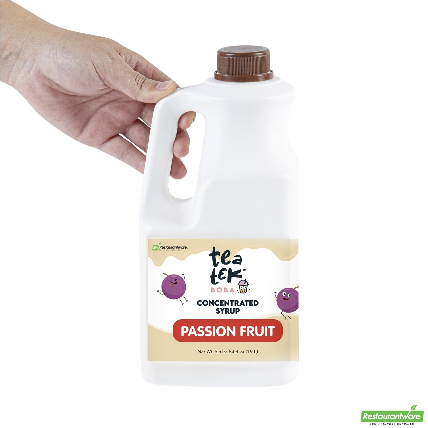 Wholesale Restaurantware Tea Tek 64 Fl. Oz Passion Fruit Concentrated Syrup - 1 Count Box- Bulk