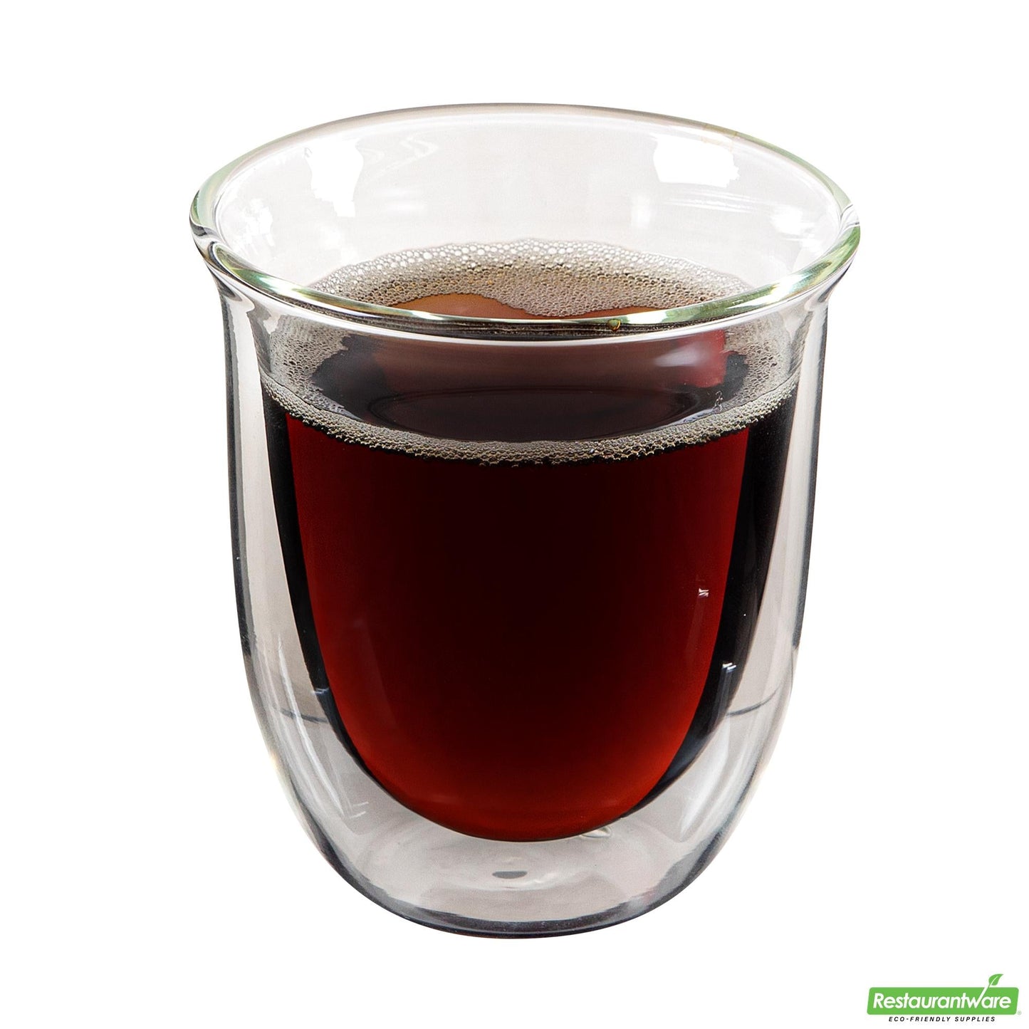 Wholesale Restaurantware 7 Oz Glass Coffee Cup - Double Wall, Borosilicate - 3.5" X 3.5" X 3.7"- Bulk