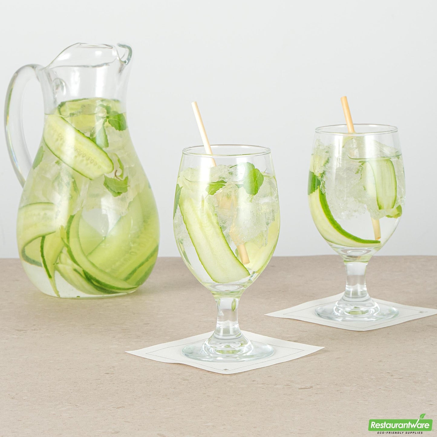 Wholesale Restaurantware 14 Oz Water Goblet Glass - 2.7" X 2.7" X 6.5"- Bulk