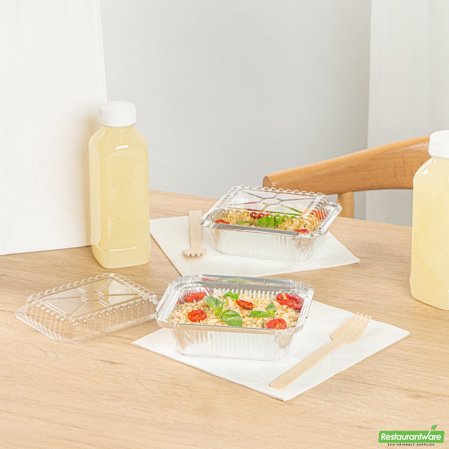 Wholesale Restaurantware 1 Lb Oblong Aluminum Container - 5.8" X 4.8" X 1.5"- Bulk