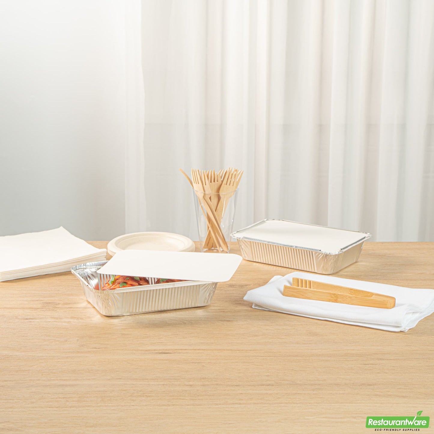Wholesale Restaurantware Oblong White Foil-Laminated Board Lid - Fits 2 1/4 Lb Container - 8.4" X 6" X 0.01"- Bulk