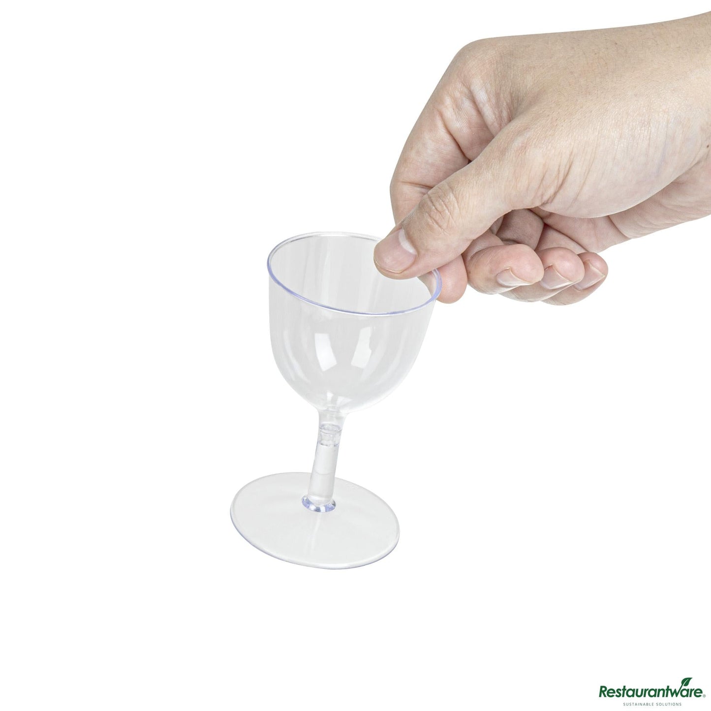 Wholesale Restaurantware 2 Oz Round Clear Plastic Mini Wine Goblet - 2" X 2" X 2 1/2"- Bulk