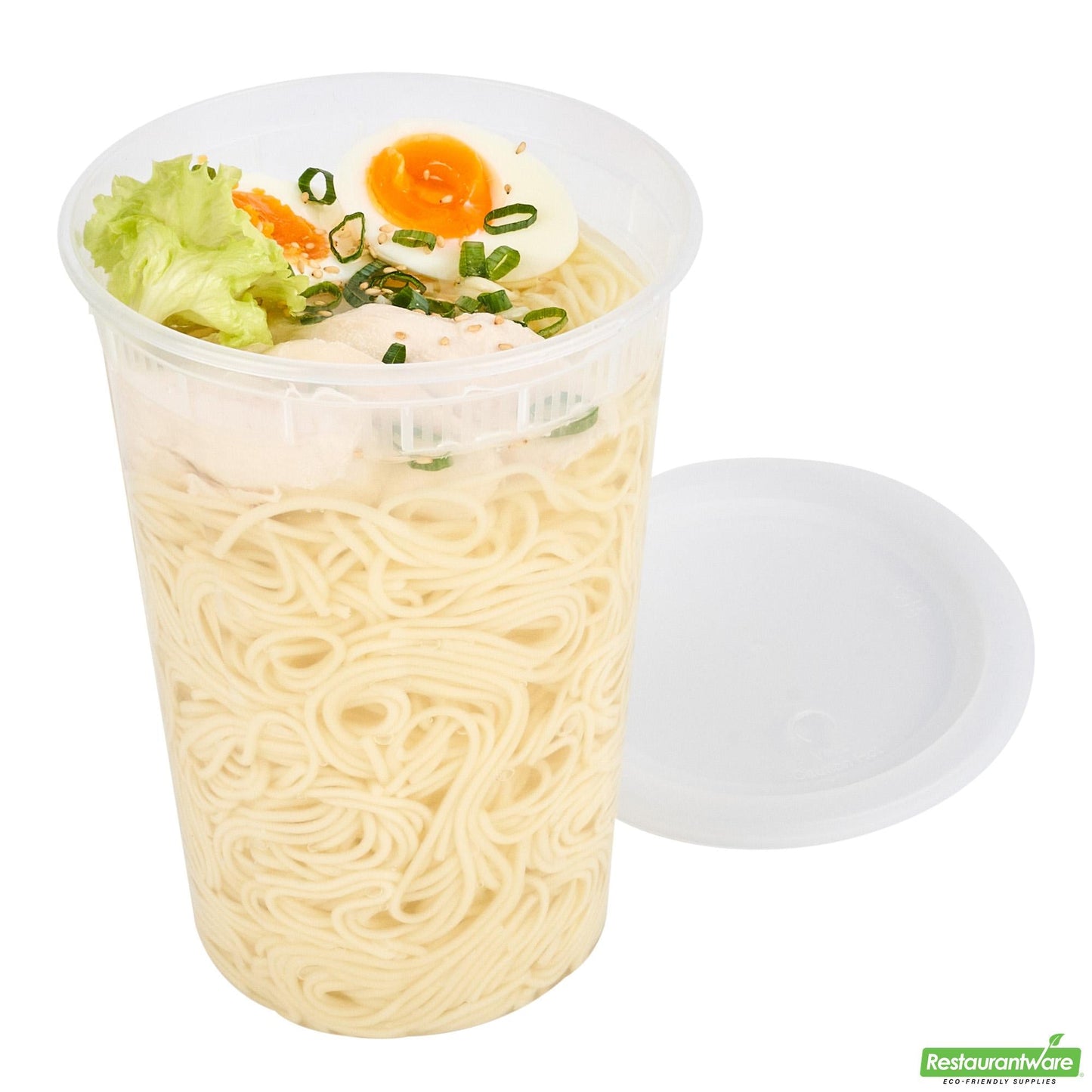 Wholesale Restaurantware 48 Oz Round Clear Plastic Soup Container - with Lid, Microwavable- Bulk