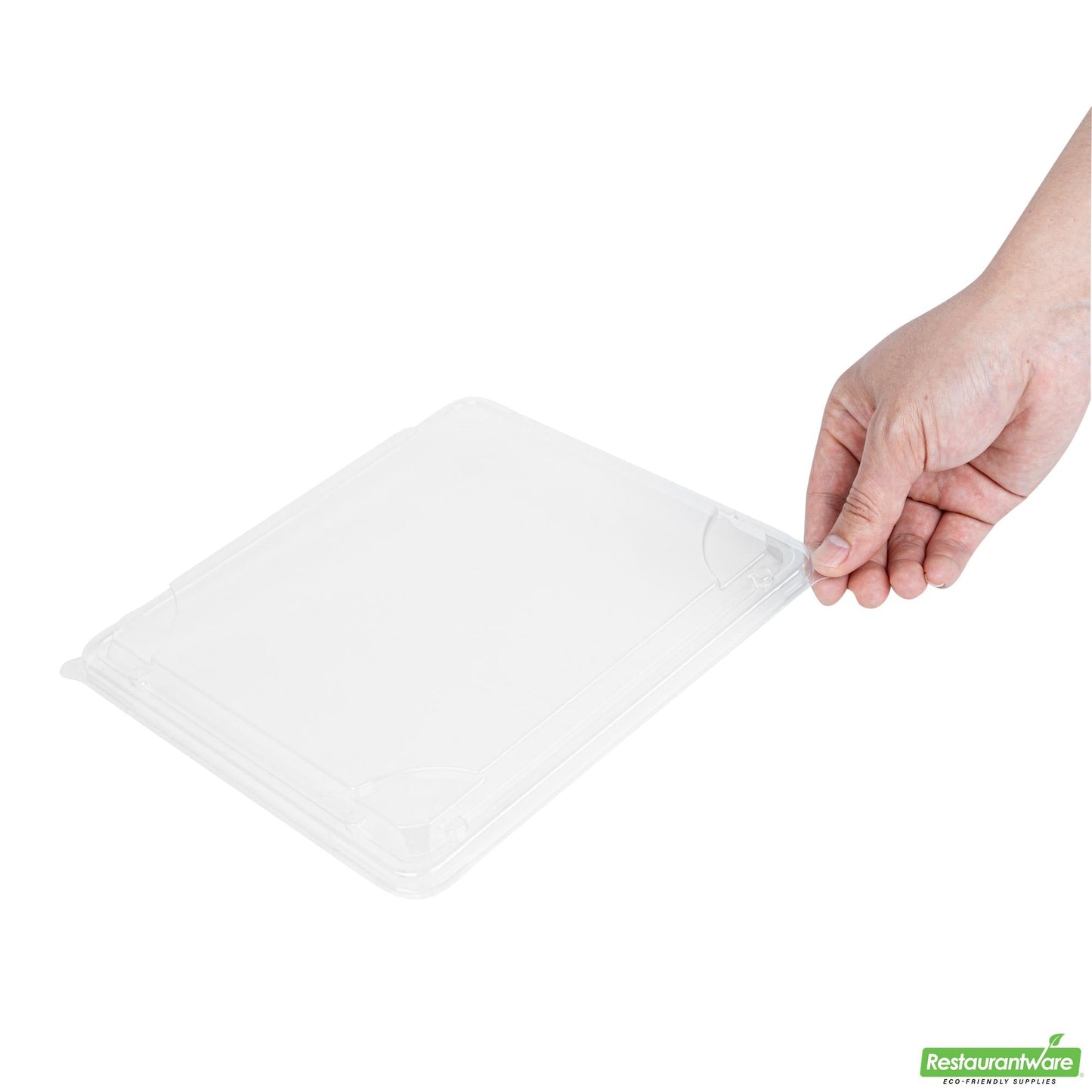 Wholesale Restaurantware Square Clear Plastic Lid - Fits 18 Oz Bento Box - 8.2" X 8.2" X 0.8"- Bulk