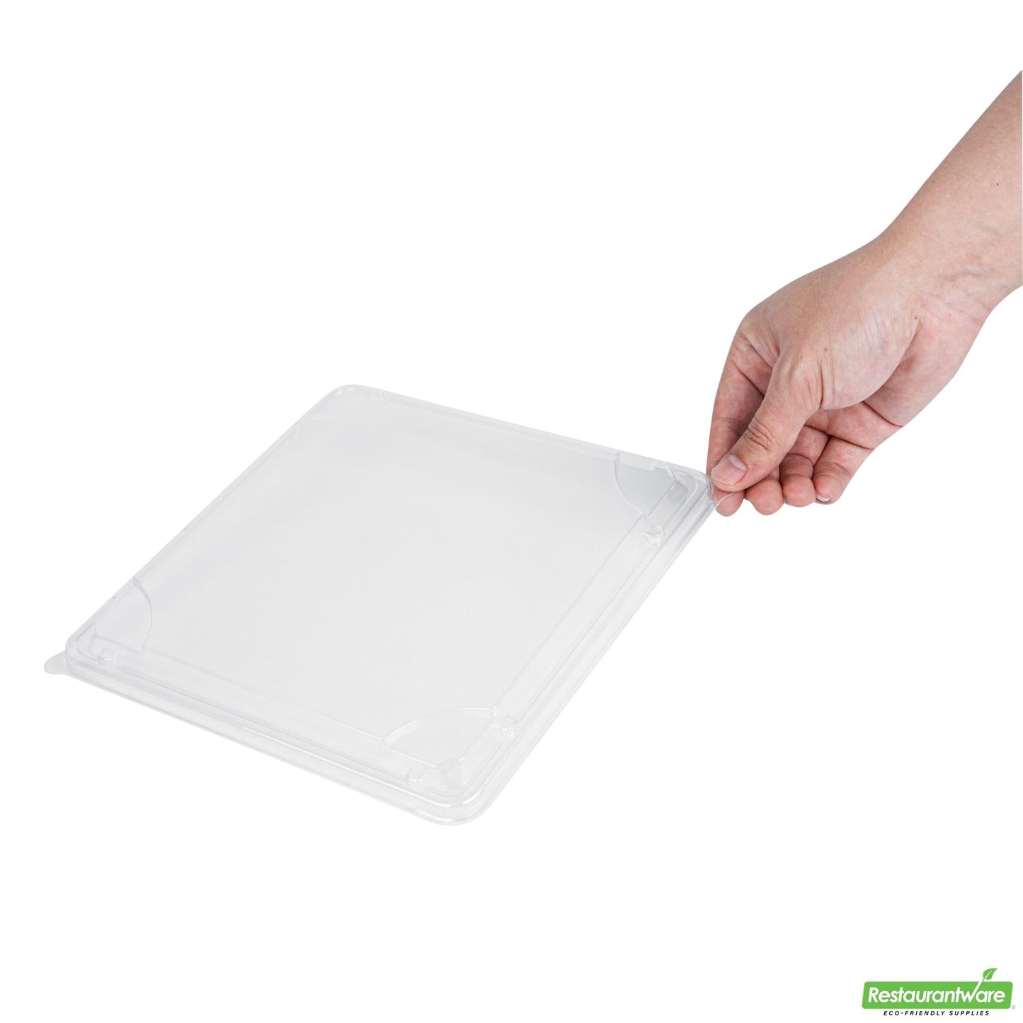 Wholesale Restaurantware Square Clear Plastic Lid - Fits 19 Oz Bento Box - 8.2" X 8.2" X 0.8"- Bulk