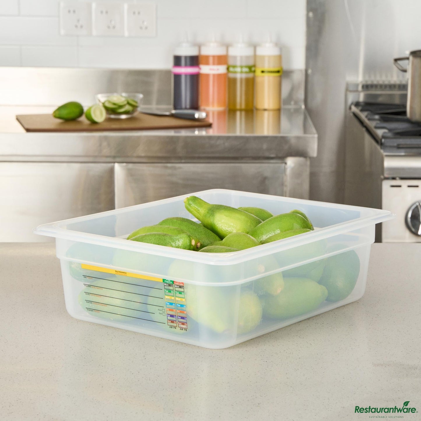 Wholesale Restaurantware Rectangle White Polypropylene Half Size Food Pan - 12.7" X 10.4" X 3.9"- Bulk
