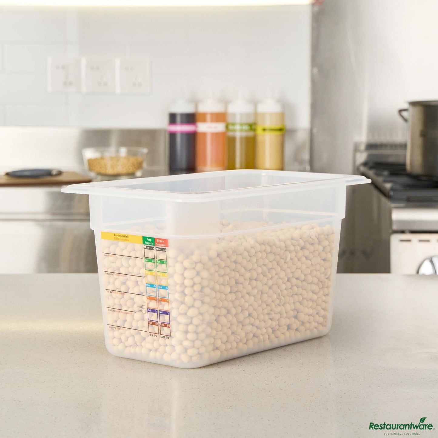 Wholesale Restaurantware Rectangle White Polypropylene 1/4 Size Food Pan - 10.4" X 6.3" X 5.9"- Bulk