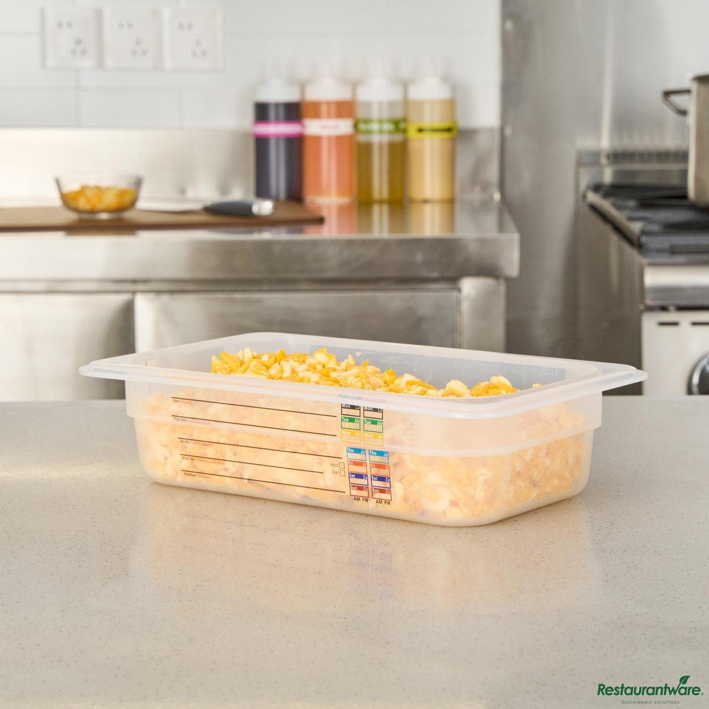Wholesale Restaurantware Rectangle White Polypropylene 1/4 Size Food Pan - 10.4" X 6.3" X 2.6"- Bulk