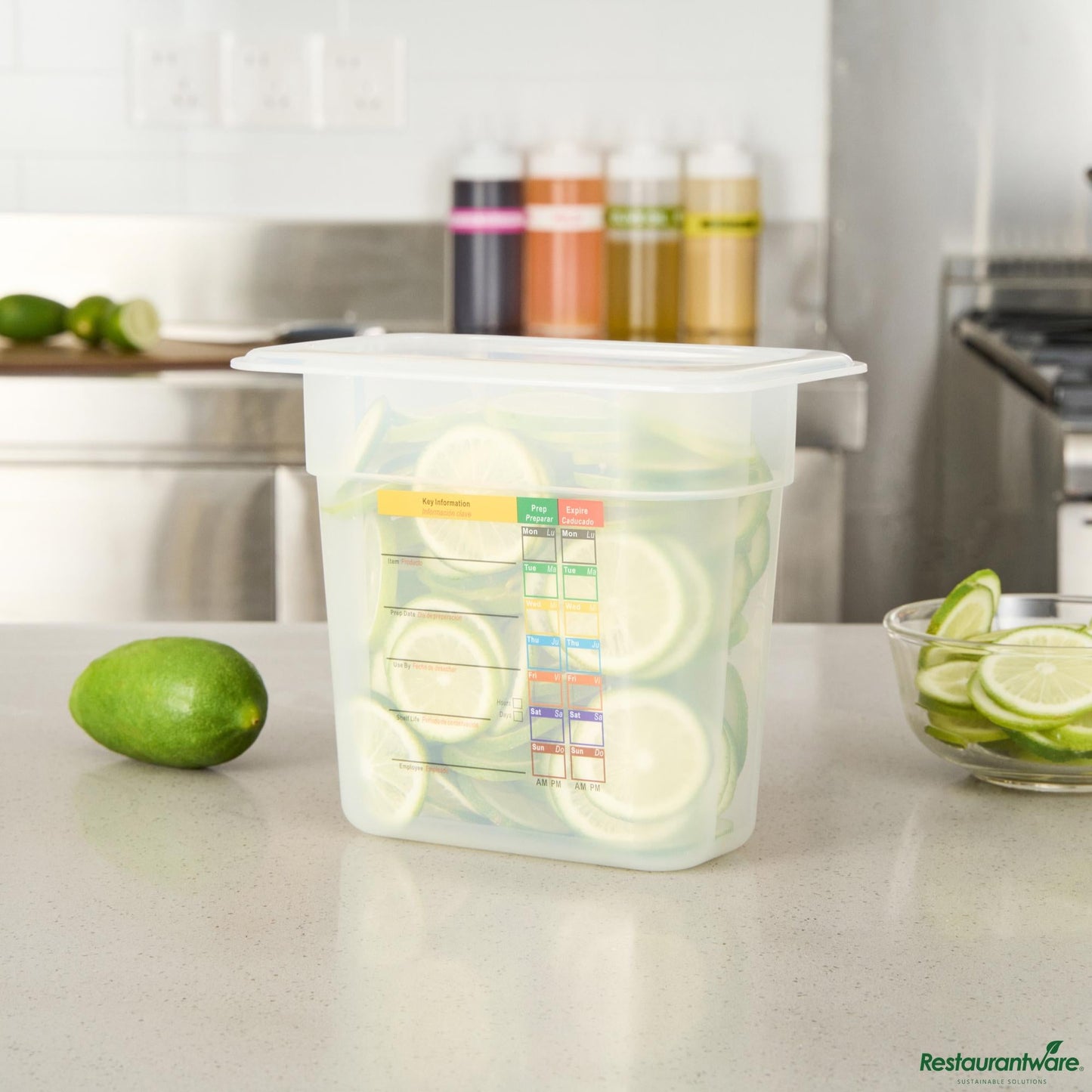 Wholesale Restaurantware Rectangle White Polypropylene 1/9 Size Food Pan - 6.9" X 4.3" X 5.9"- Bulk