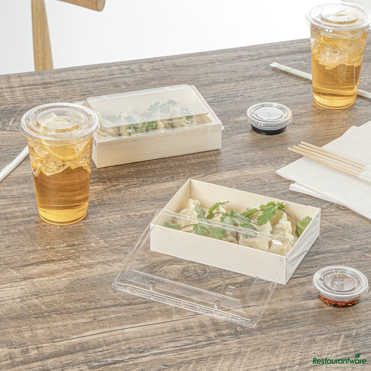 Wholesale Restaurantware Rectangle Clear Plastic Lid - Fits 25 Oz Bento Box - 6.9" X 4.5" X 0.5"- Bulk