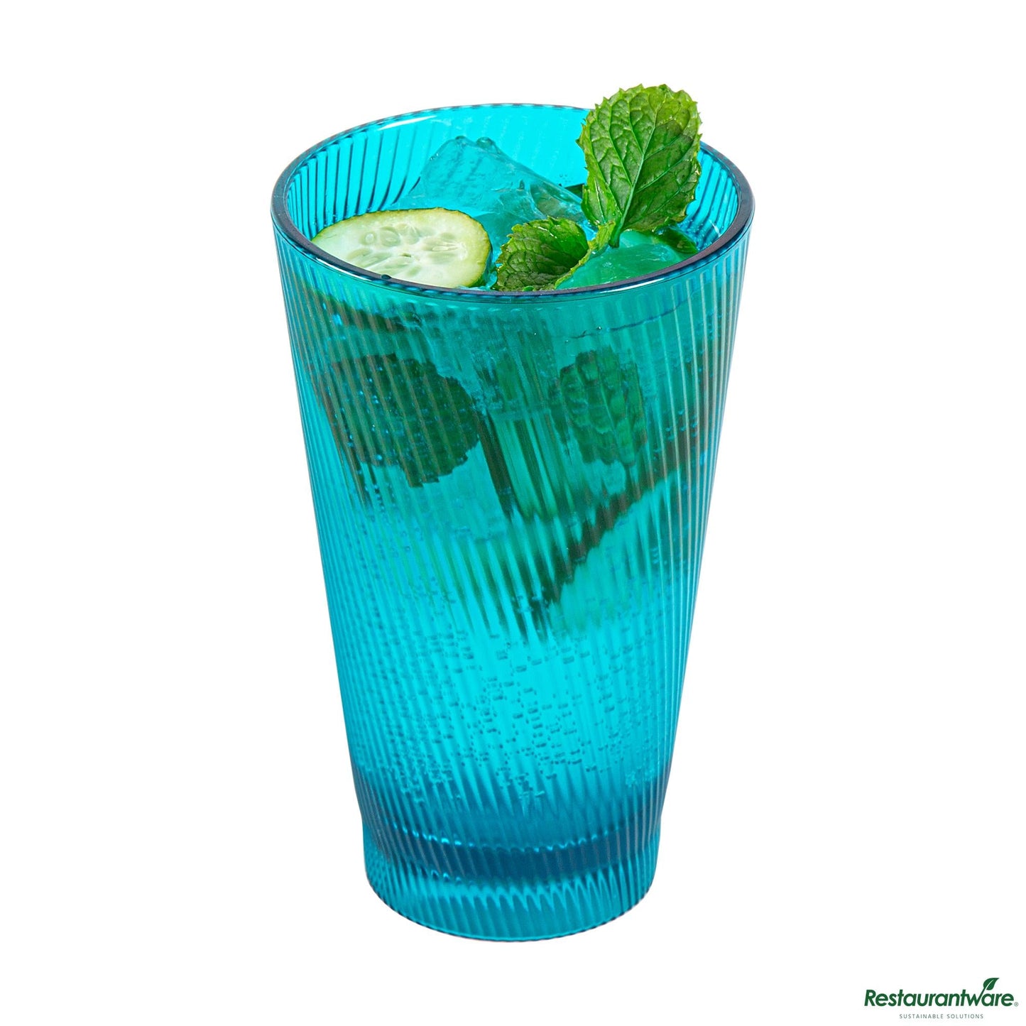 Wholesale Restaurantware 14 Oz Blue San Plastic Tumbler - 3.4" X 3.4" X 5.4"- Bulk