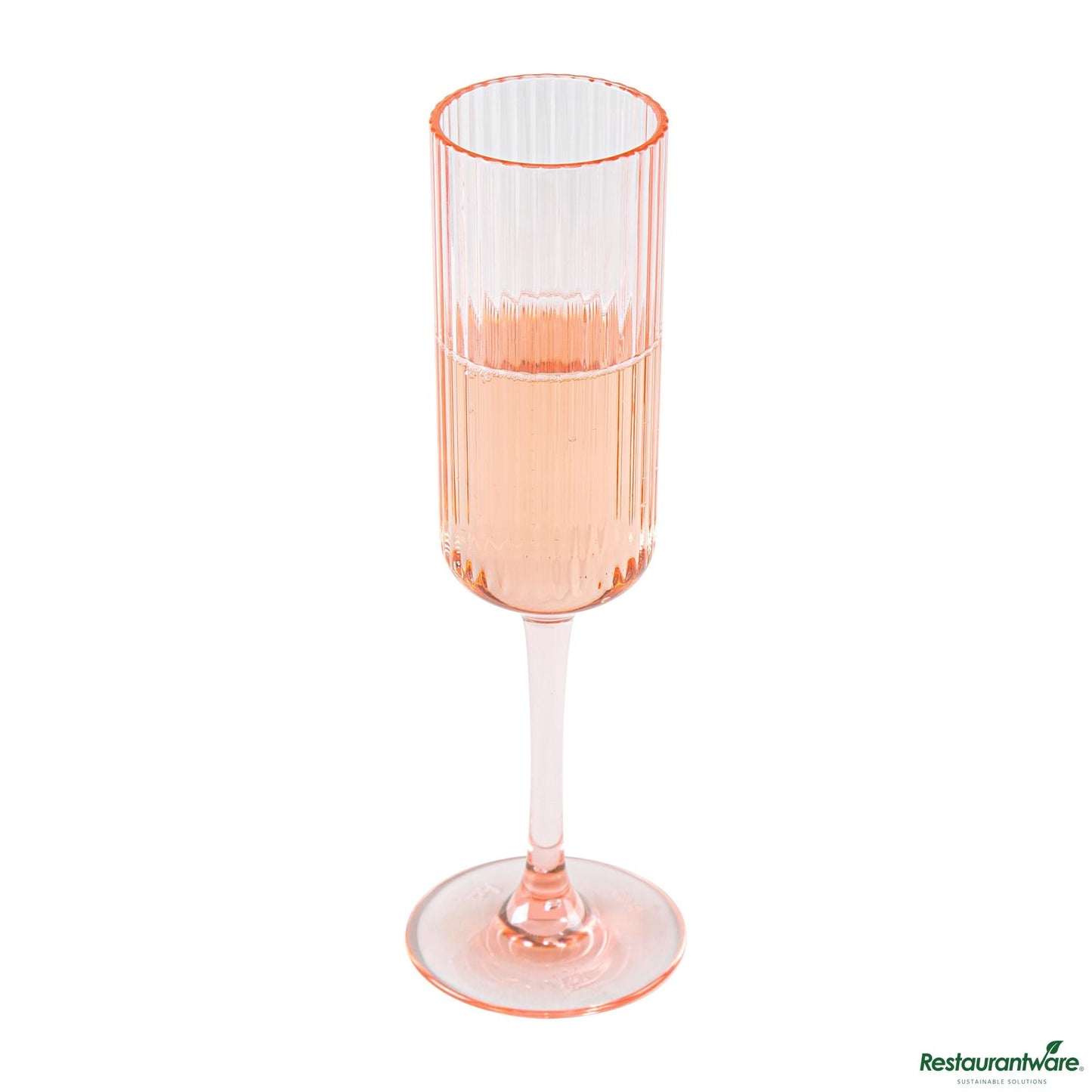 Wholesale Restaurantware 6 Oz Pink San Plastic Champagne Flute - 2.6" X 2.6" X 8.2"- Bulk