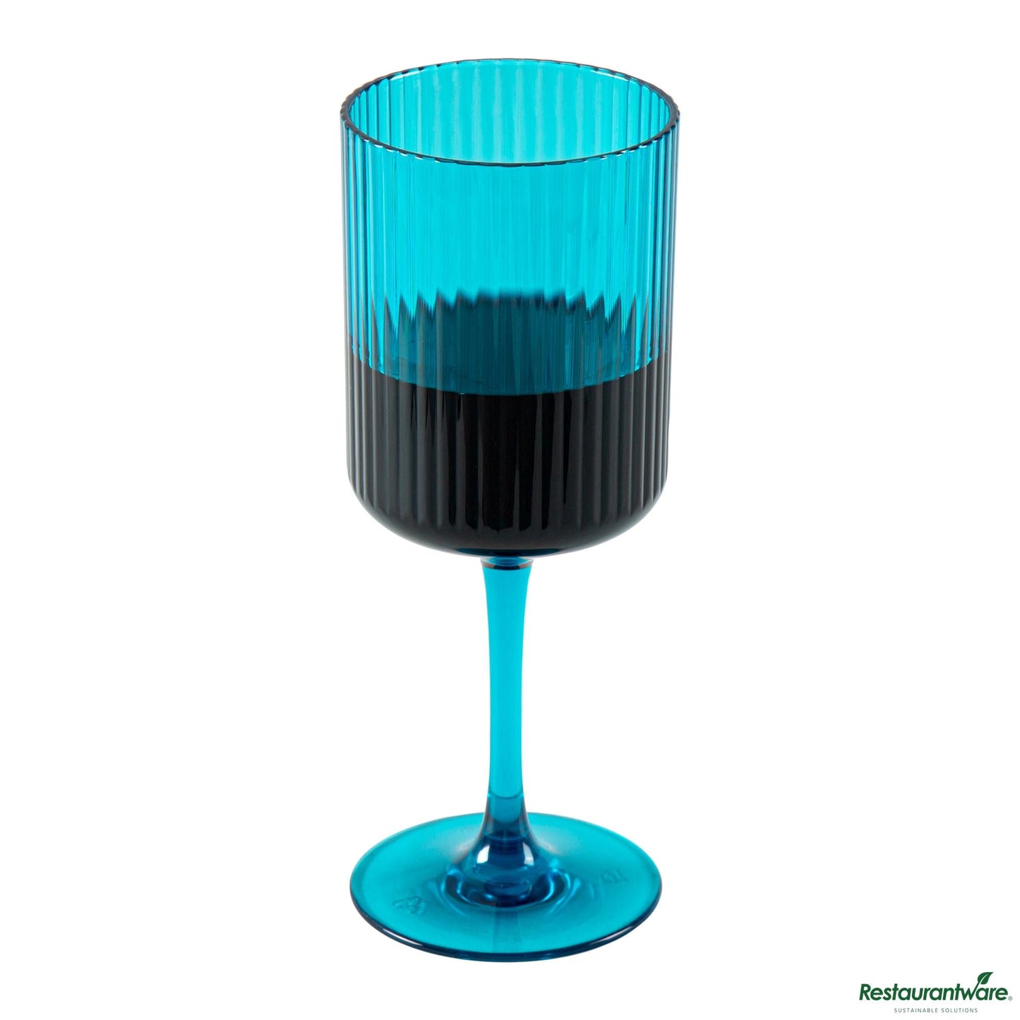 Wholesale Restaurantware 12 Oz Blue San Plastic Wine Glass - 3" X 3" X 7.7"- Bulk