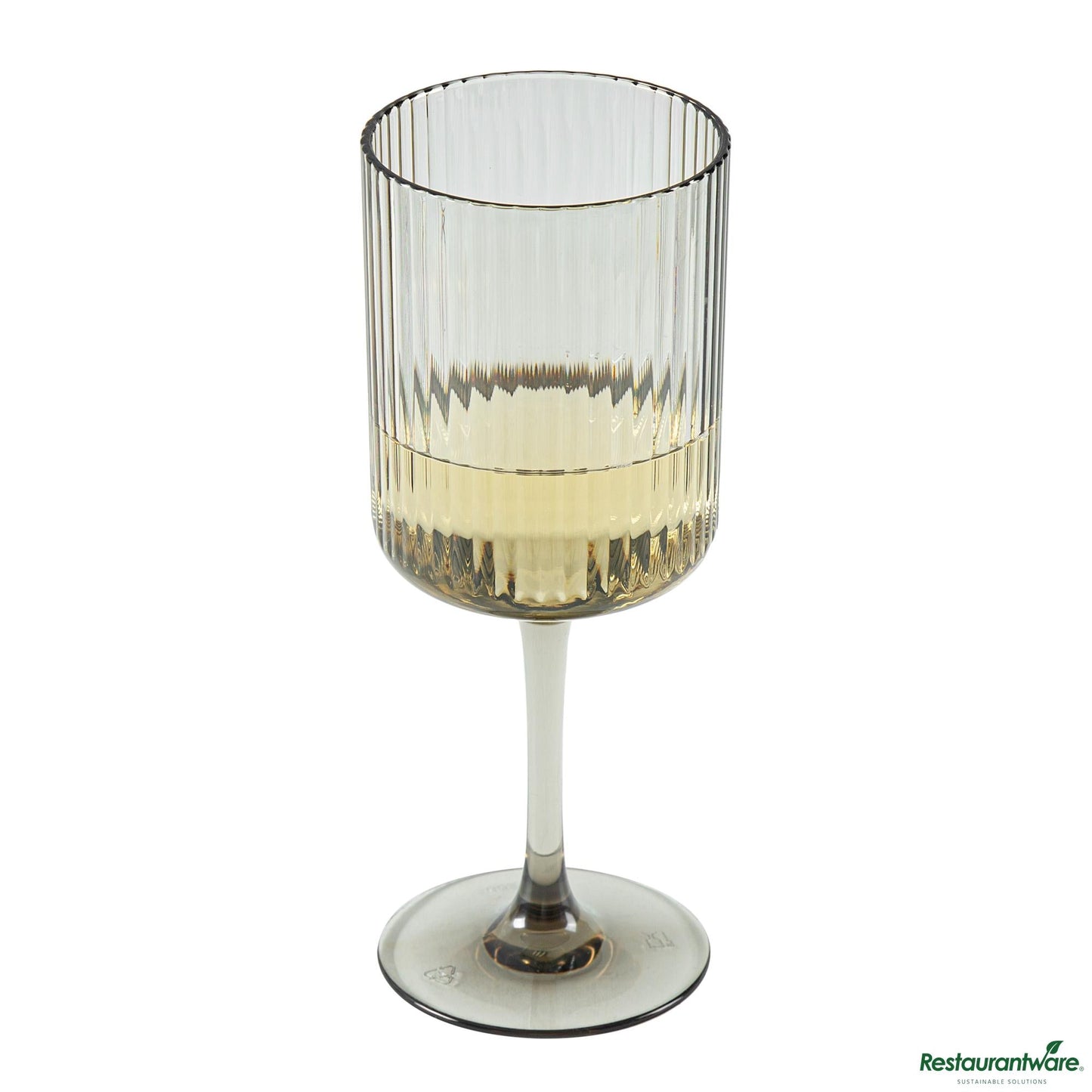 Wholesale Restaurantware 12 Oz Gray San Plastic Wine Glass - 3" X 3" X 7.7"- Bulk