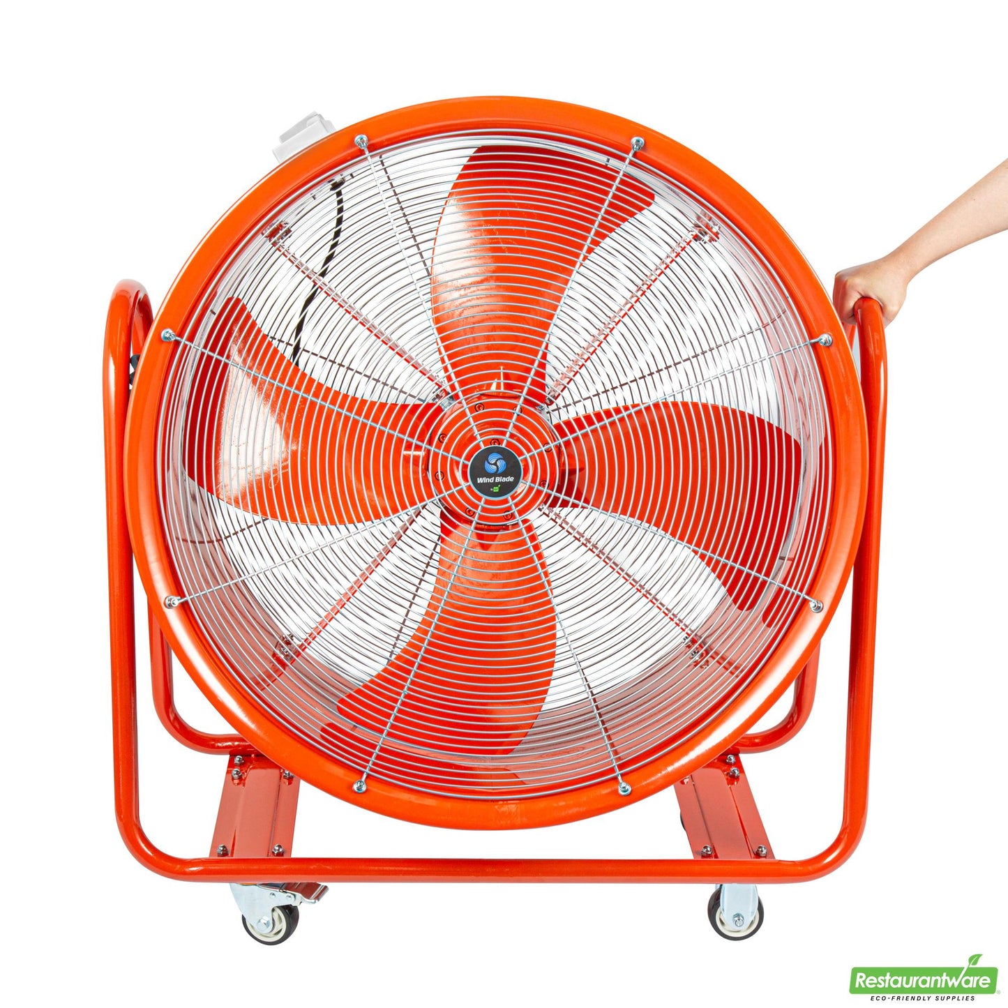 Wholesale Restaurantware Wind Blade Red Portable High Velocity Ventilator Drum Fan - Tilt Head, 3/4 Hp, 9,286 Cfm - 32" - 1 Count Box- Bulk