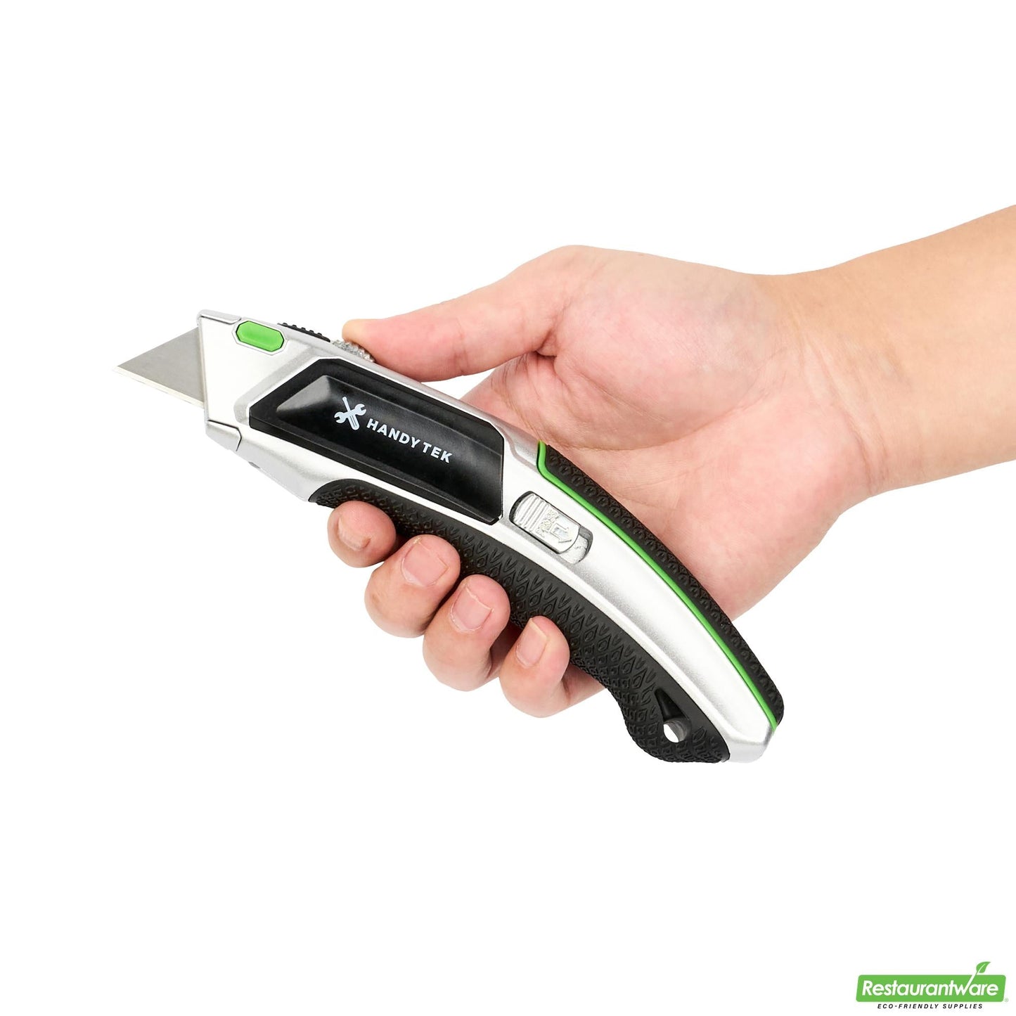 Wholesale Restaurantware Handy Tek Silver Auto-Loading Utility Knife - Quick Change, Heavy Duty - 7" - 1 Count Box- Bulk