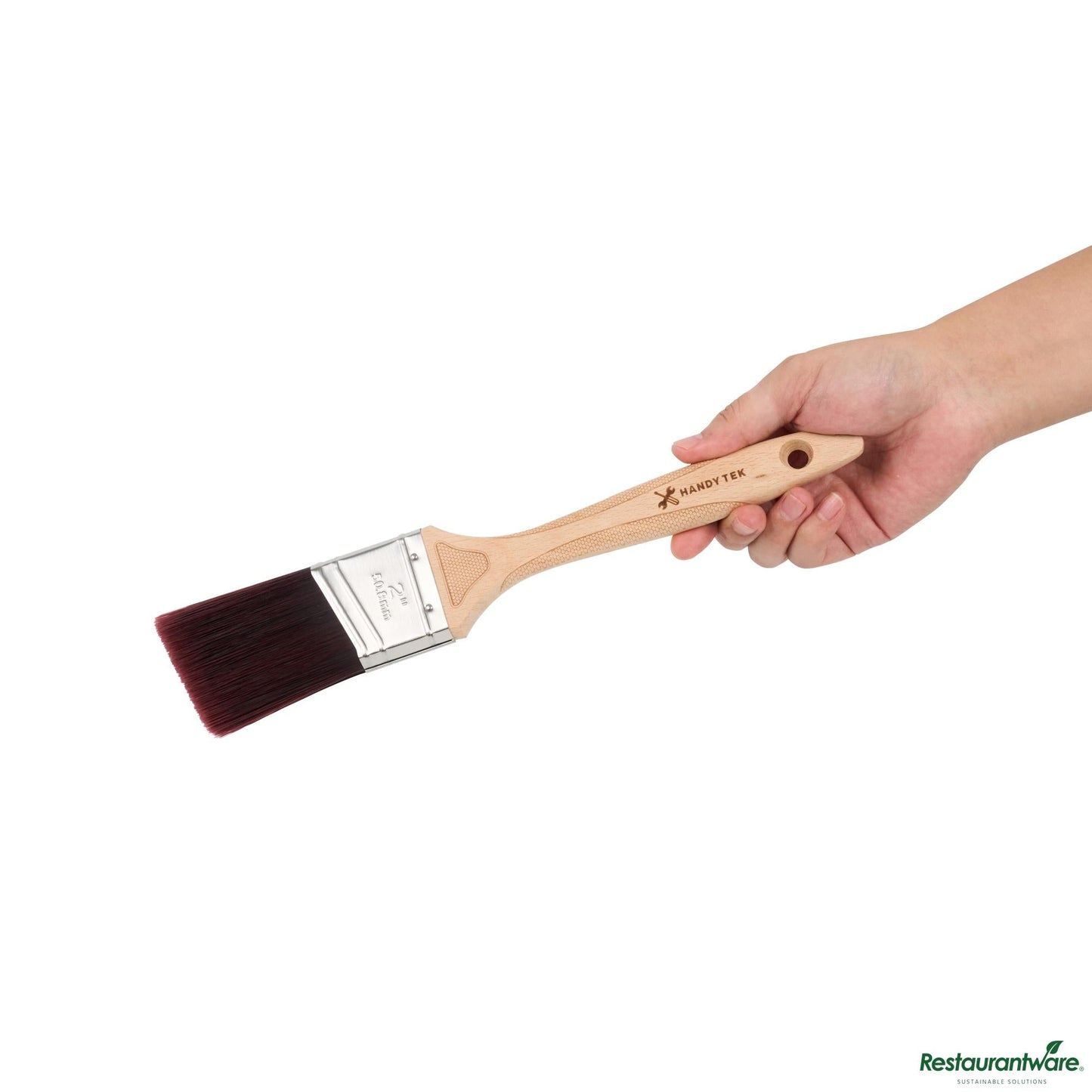 Wholesale Restaurantware Polyester Paint Brush - Angled, Soft Tip, Textured Handle - 12" X 2" X 0.7"- Bulk