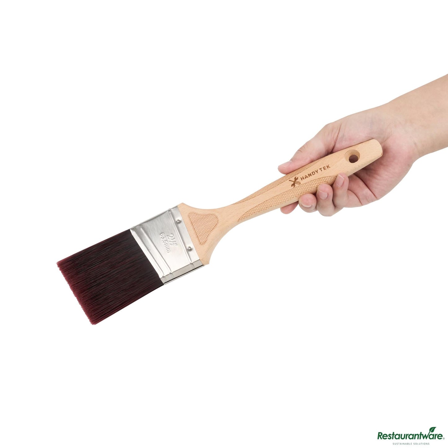 Wholesale Restaurantware Polyester Paint Brush - Angled, Soft Tip, Textured Handle - 12.2" X 2.6" X 0.7"- Bulk