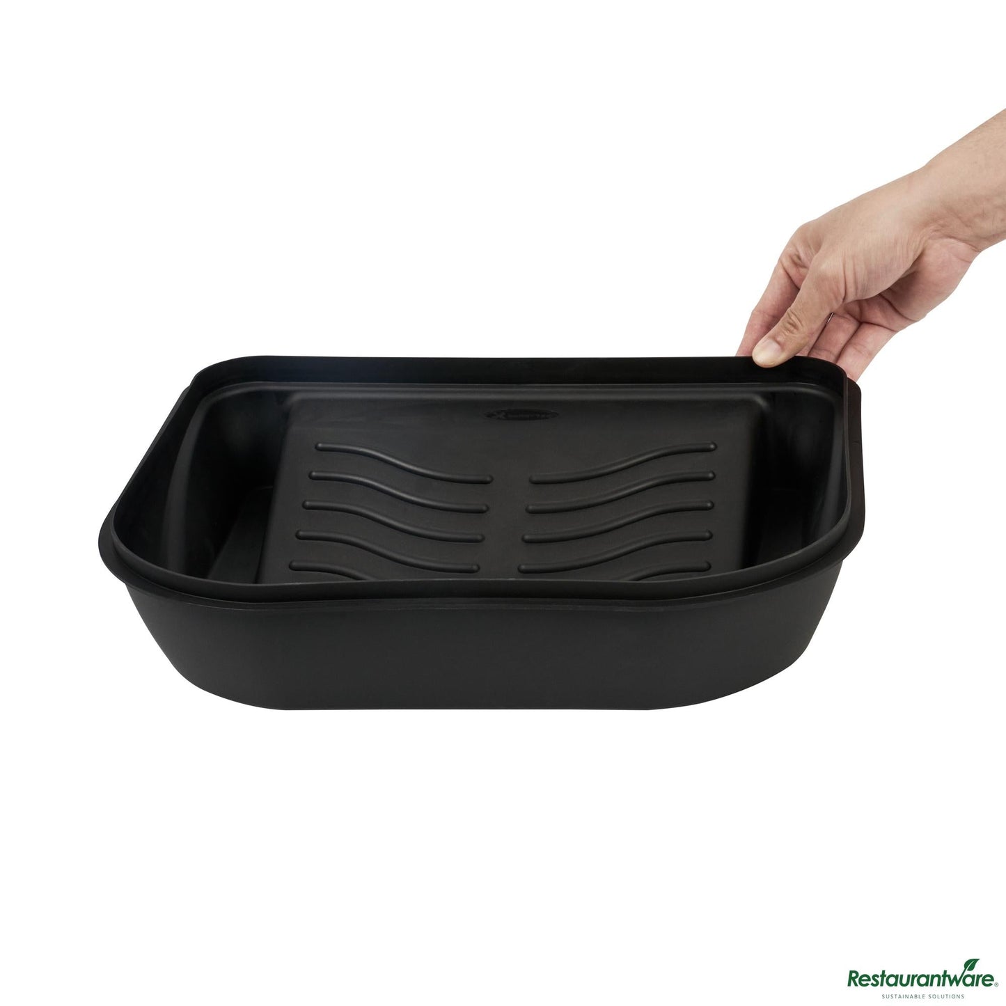 Wholesale Restaurantware 5 Qt Black Plastic Paint Tray / Pail Lid - Fits 3.5 Gal Paint Pail - 14.8" X 11.9" X 3.1"- Bulk