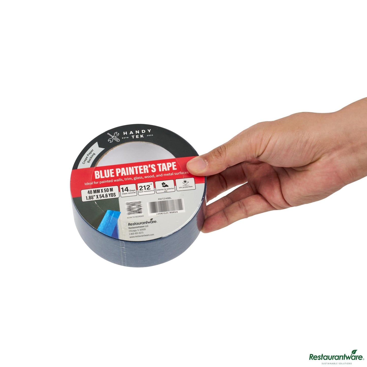 Wholesale Restaurantware Blue Painter's Tape - 4.6" X 4.6" X 1.9"- Bulk
