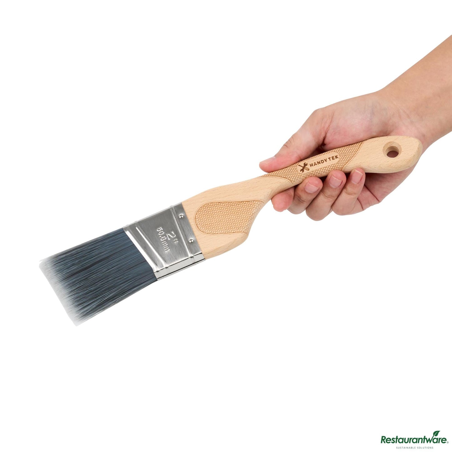 Wholesale Restaurantware Nylon / Polyester Paint Brush - Angled, Soft Tip, Ergonomic Handle - 11.8" X 2" X 0.7"- Bulk