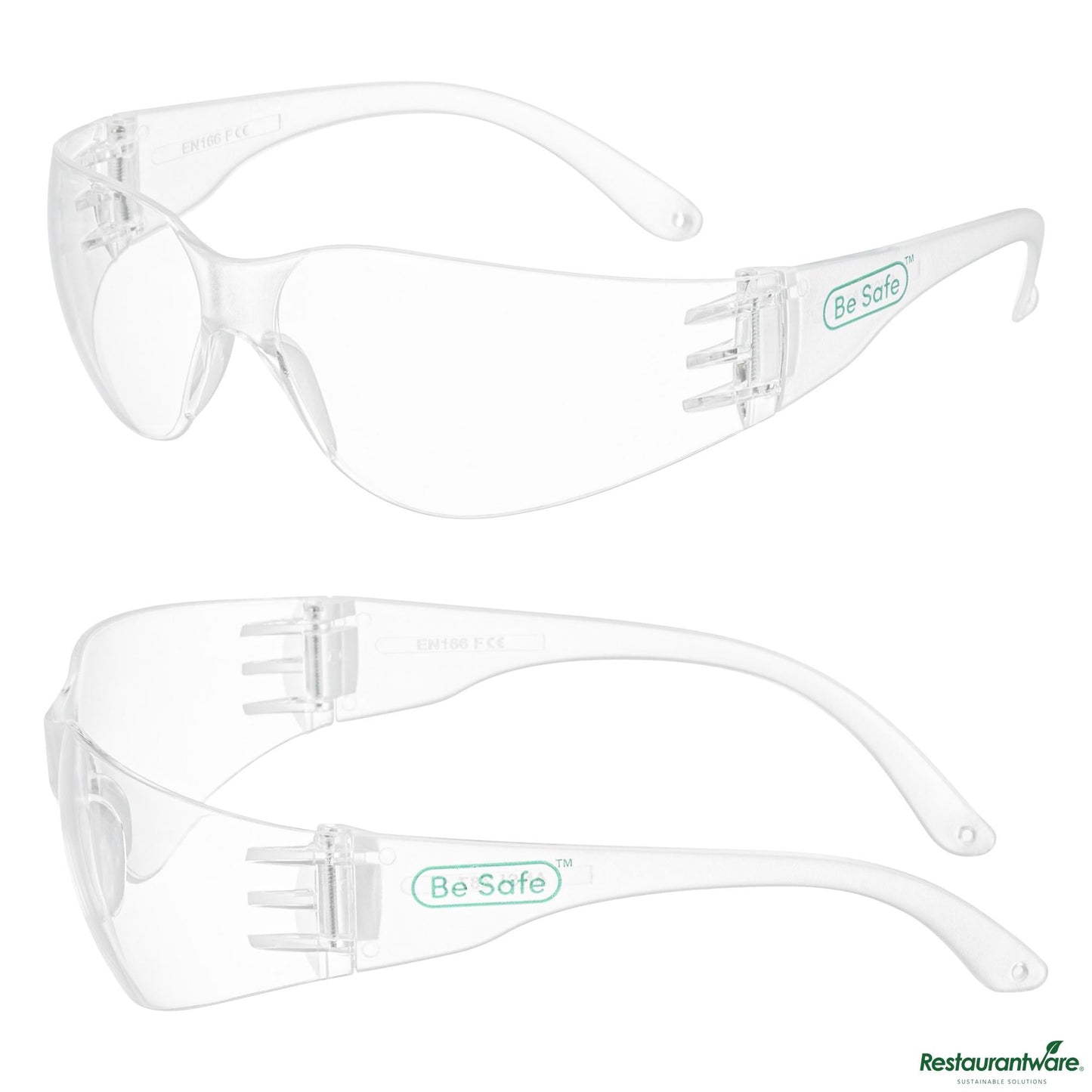 Wholesale Restaurantware Safety Glasses - Anti-Fog, Clear Frame with Clear Lens - 5.7" X 6.3" X 1.6"- Bulk