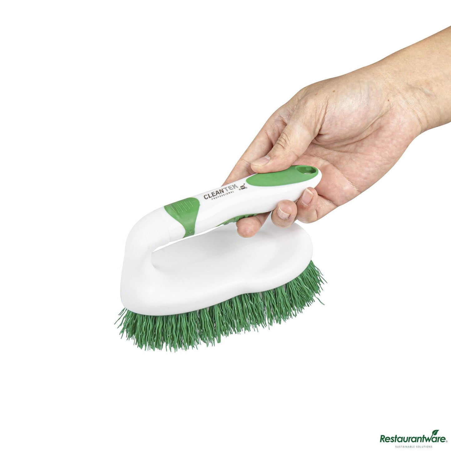 Wholesale Restaurantware Green and White All-Purpose Scrub Brush - Iron Style, Heavy-Duty - 5.9" X 2.9" X 3.9"- Bulk