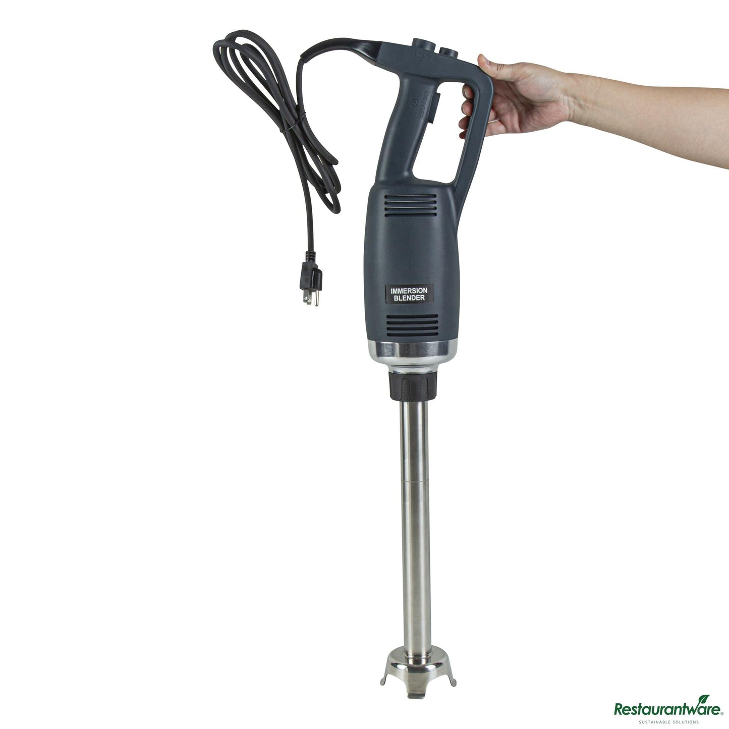 Wholesale Restaurantware Blue Immersion Blender - with 16" Shaft, Variable Speed, 1 Hp - 23.8"×11.2"×5"- Bulk