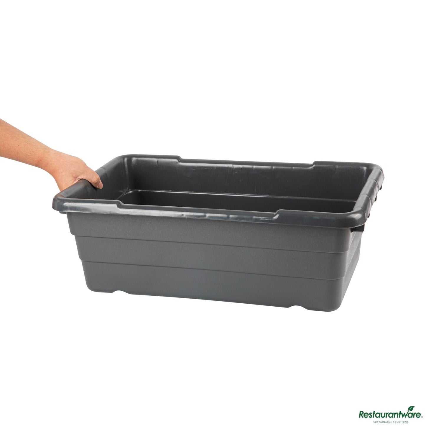 Wholesale Restaurantware Dark Gray Meat Lug / Tote Box - 24.8" X 15.7" X 8.7"- Bulk
