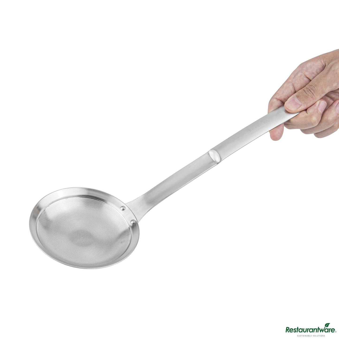 Wholesale Restaurantware Stainless Steel Fine Mesh Strainer - 13.4"×4.3"×0.7"- Bulk