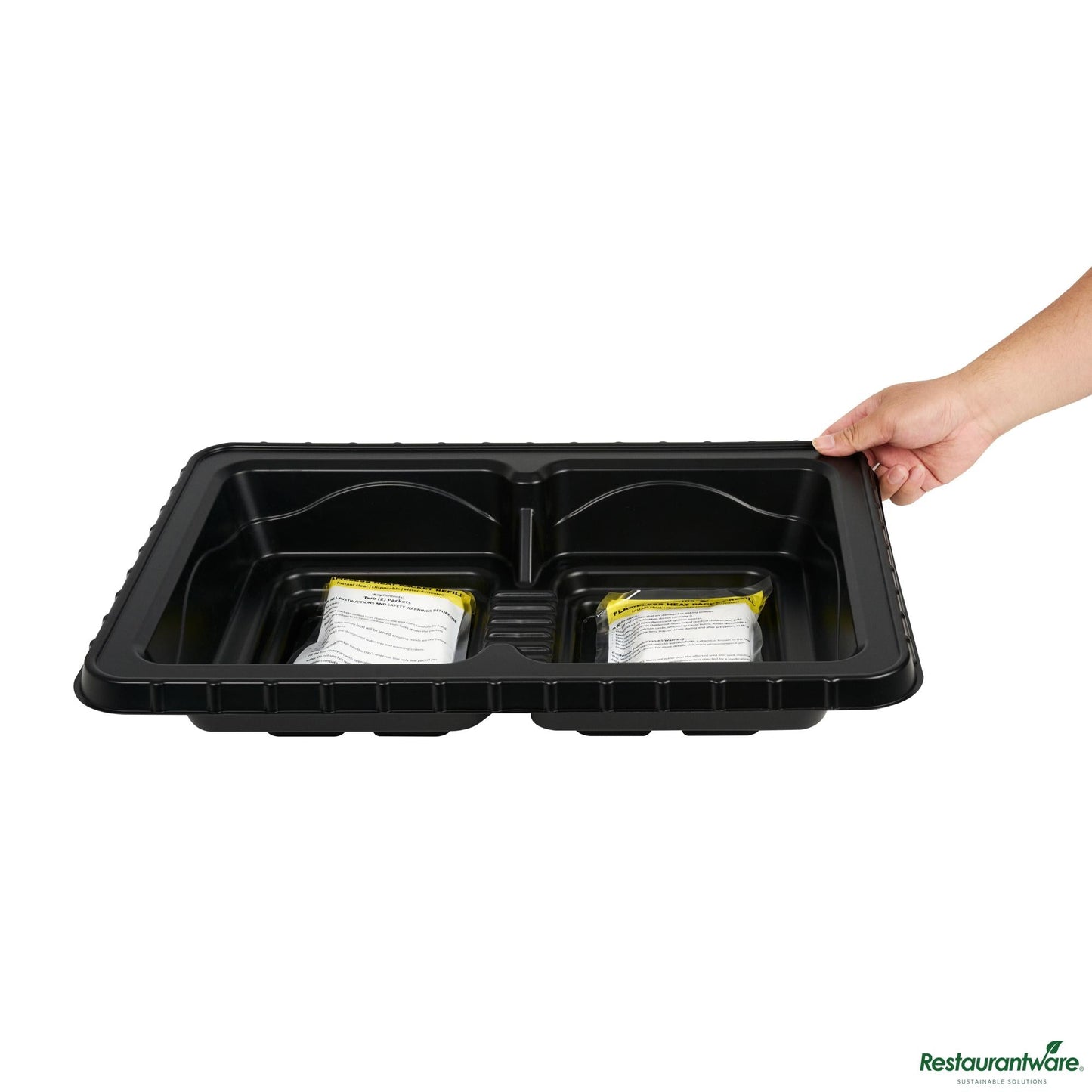 Wholesale Restaurantware Black Plastic Flameless Disposable Food Warming Refill Kit - 22.8"×15"×4.6"- Bulk
