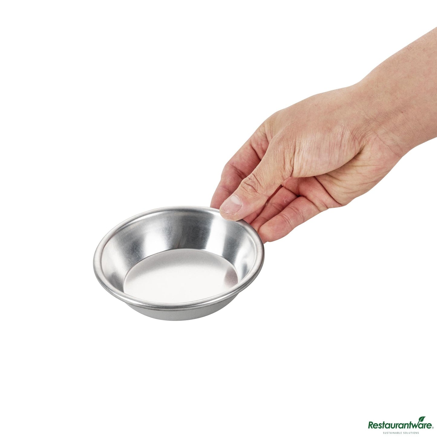 Wholesale Restaurantware 18 Gauge Mini Aluminum Pie Pan - 4.4"×4.4"×1"- Bulk
