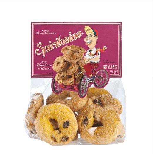 Wholesale Spinosi Spiritosine Cookies with Almond and Raisins ().- Bulk