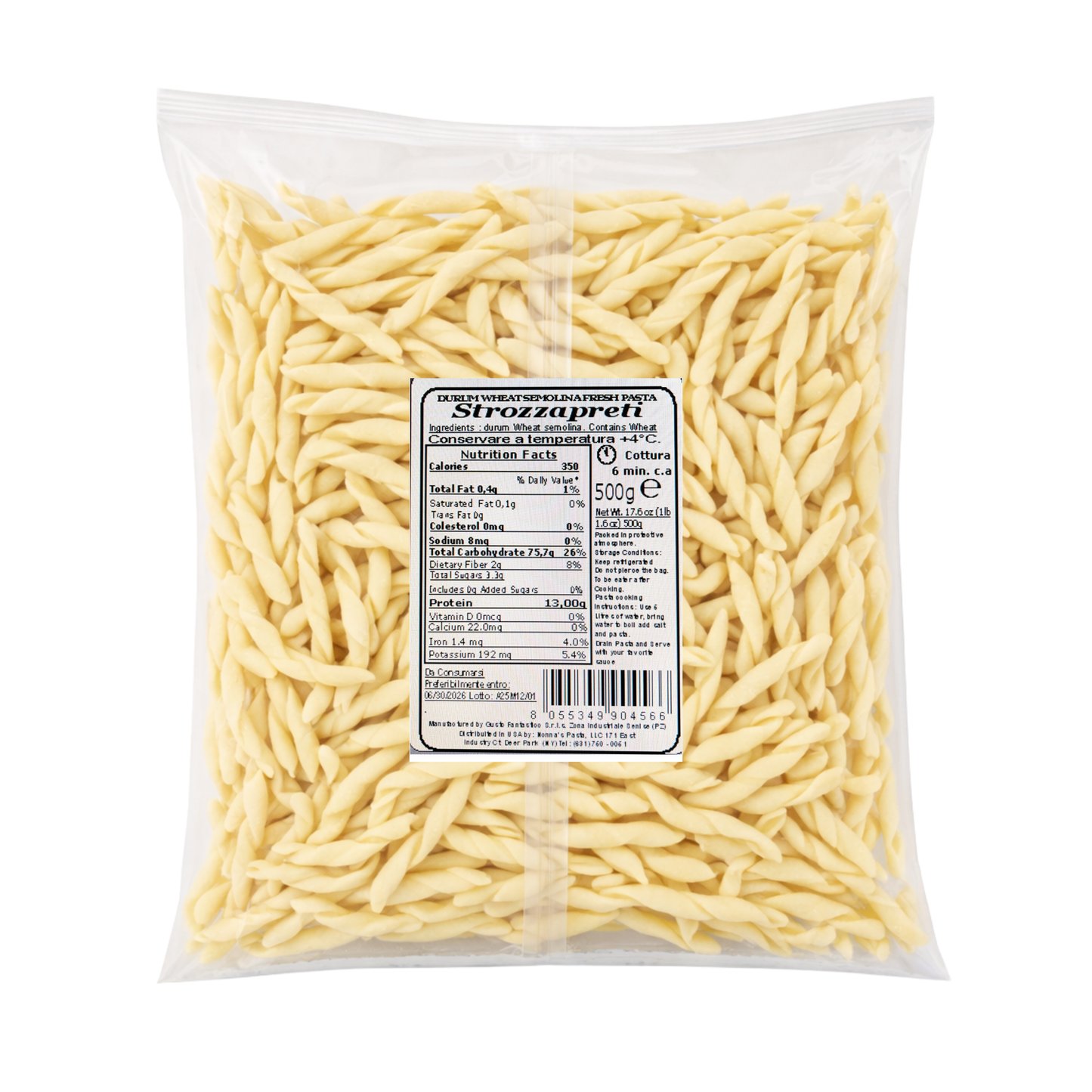 Wholesale Nonna's Fresh STROZZAPRETI Pasta- Bulk