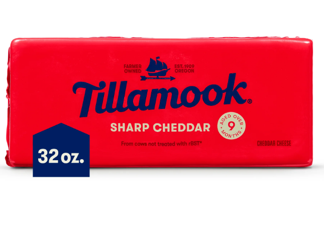 Wholesale Tillamook Yellow Cheddar Sharp Loaf- Bulk