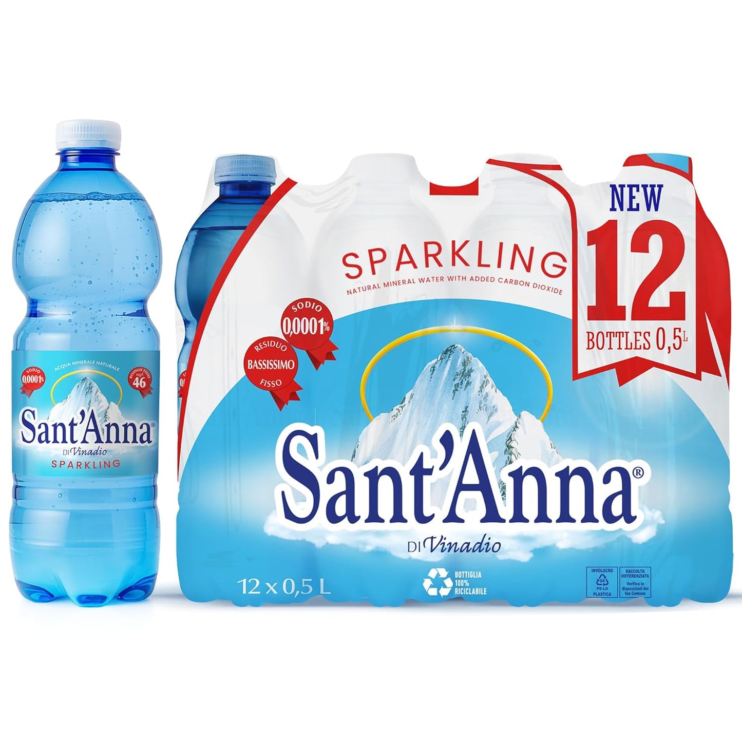 Wholesale Sant'Anna Frizzante Sparkling Natural Mineral Water, 16.9 Fl Oz- Bulk