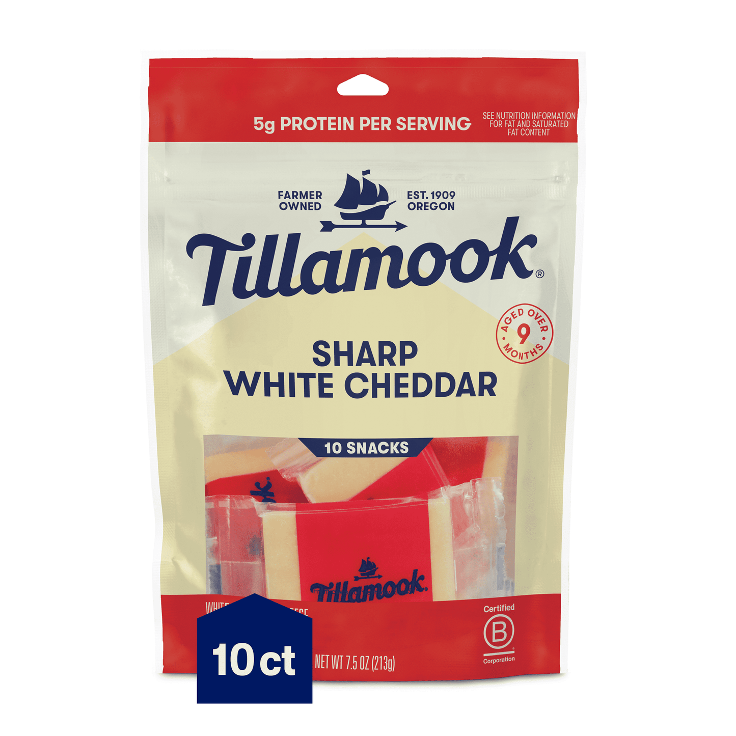 Wholesale Tillamoo Sharp White Cheddar Portio- Bulk