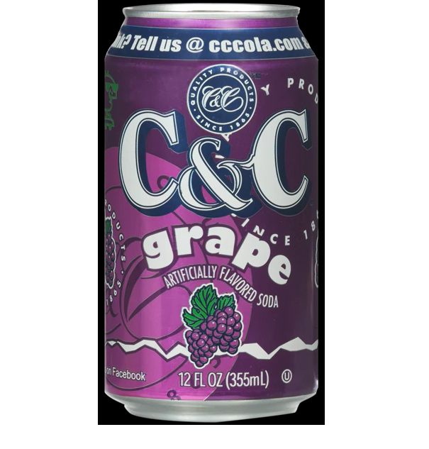 Wholesale C & C Grape Soda | 12 oz- Bulk