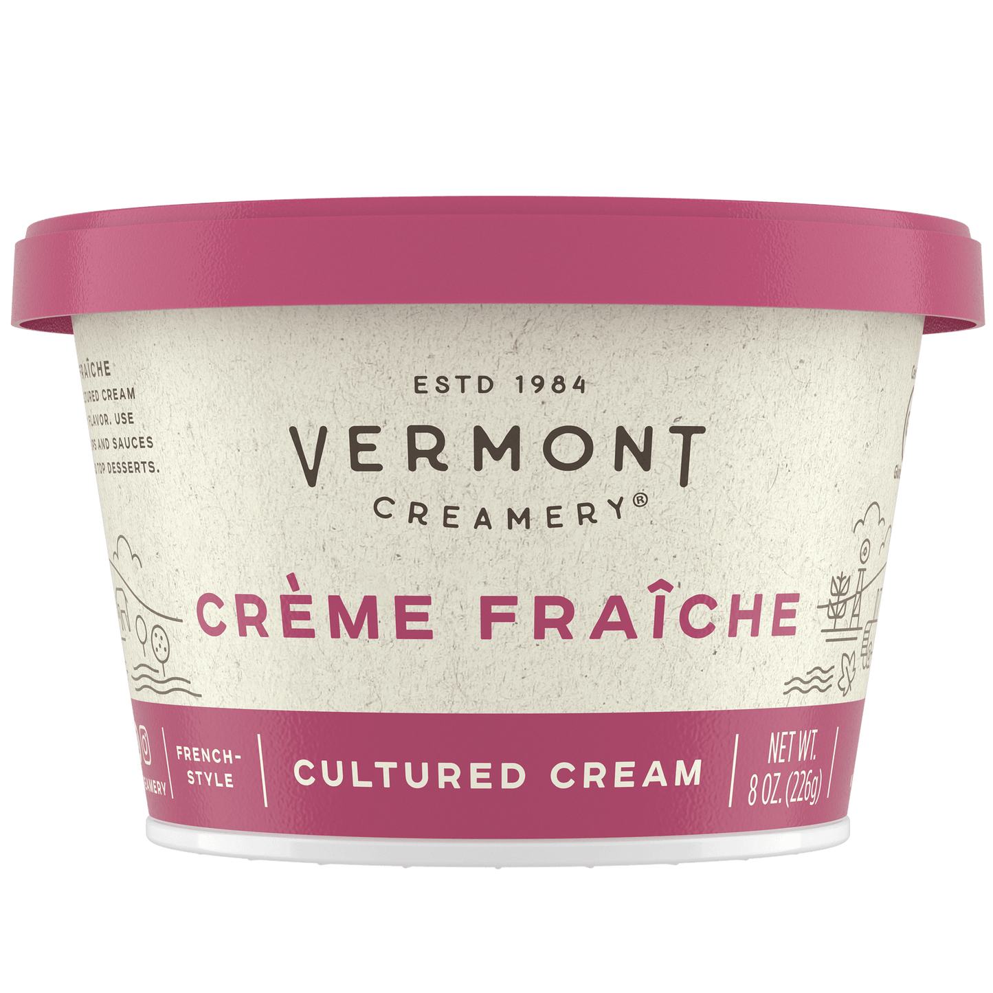 Wholesale Crème Fraiche creamery 8 OZ- Bulk
