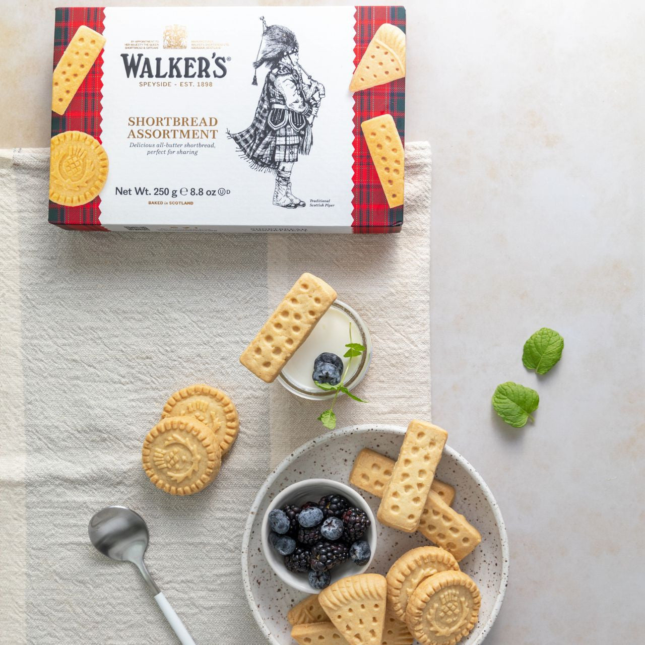 Wholesale Scottish Piper Shortbread Assortment 8.8 oz.-6ct Case Bulk